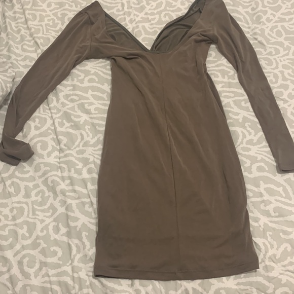 Off the Shoulder Wrap Front Dress - Picture 2 of 2